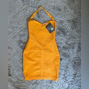 House of CB Supermodel Bandage dress in orange sherbet size small NWT